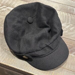 Juicy Couture Black Women's Newsboy Cap